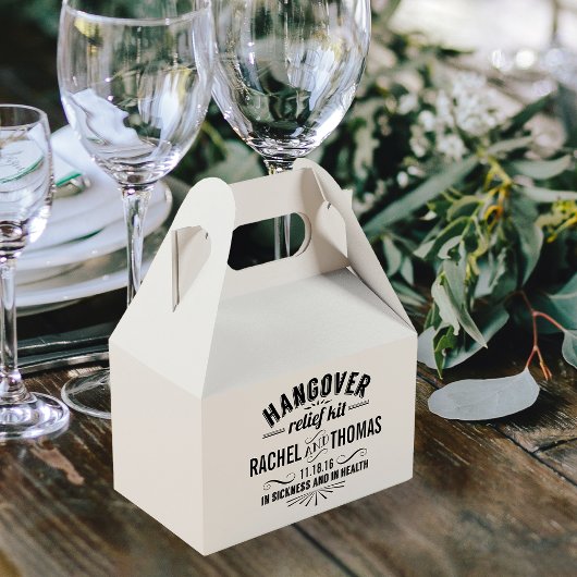 Hangover Relief Kit | Vintage Hochzeit Geschenkschachtel