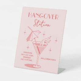 Hangover Station Bachelorette Weekend Sign Sockelschild