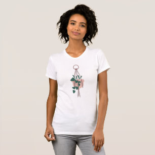 Hangplanter Macrame Jungle House Pflanze Mix T-Shirt