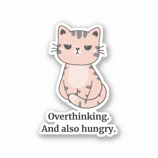 Hangry Cat Aufkleber (Vorderseite)