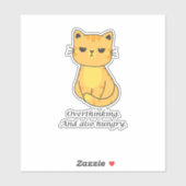 Hangry Cat Aufkleber (Blatt)