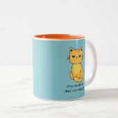 Hangry Cat Zweifarbige Tasse (VorderseiteRechts)