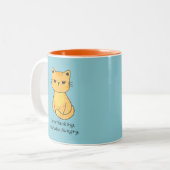 Hangry Cat Zweifarbige Tasse (Vorderseite Links)