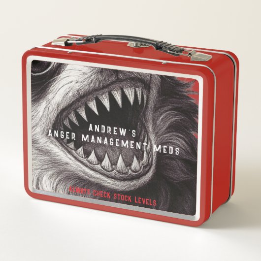 Hangry Chihuahua - Anger Management - Funny Metall Brotdose (Rückseite)