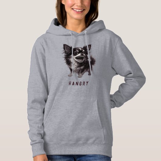 Hangry Chihuahua - Funny Aggressive Wut Beängstige Hoodie (Vorderseite)