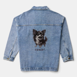 Hangry Chihuahua - Funny Aggressive Wut Beängstige Jeansjacke