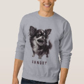 Hangry Chihuahua - Funny Aggressive Wut Beängstige Sweatshirt (Vorderseite)