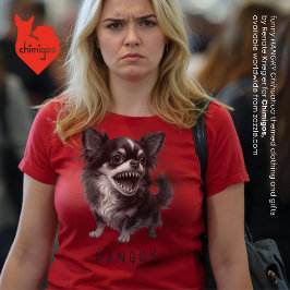 Hangry Chihuahua - Funny Aggressive Wut Beängstige T-Shirt