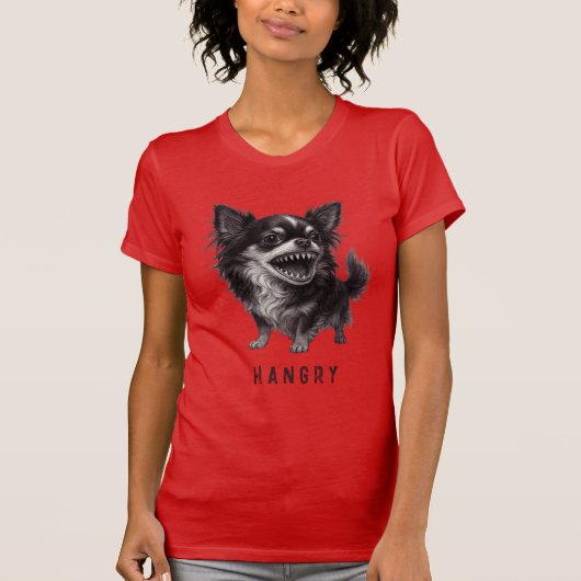 Hangry Chihuahua - Funny Aggressive Wut Beängstige T-Shirt (Vorderseite)