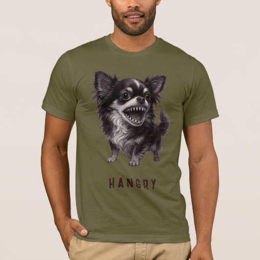 Hangry Chihuahua - Funny Aggressive Wut Beängstige T-Shirt (Vorderseite)