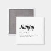 Hangry Definition Magnet (Vorderseite/Rückseite)