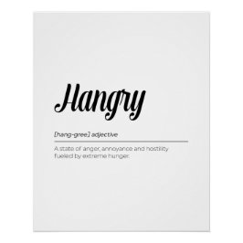 Hangry Definition Poster