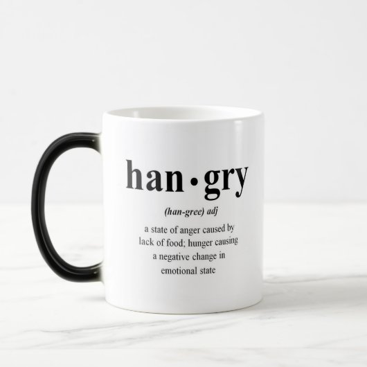 Hangry Definitions-Tasse Verwandlungstasse (Links)