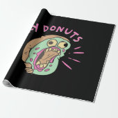 Hangry Donut Mascot Geschenkpapier (Ungerollt)