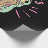 Hangry Donut Mascot Geschenkpapier (Ecke)