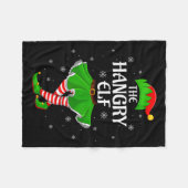 Hangry Elf Christmas Family Girls Women Elf Squad Fleecedecke (Vorderseite (Horizontal))