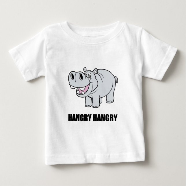 Hangry Flusspferd Baby T-shirt (Vorderseite)