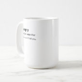 Hangry Funny Dictionary Definition Kaffeetasse (Vorderseite Links)