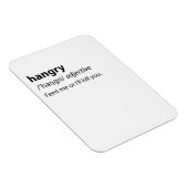 Hangry Funny Dictionary Definition Magnet (Rechte Seite)