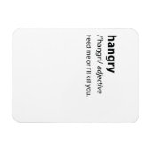 Hangry Funny Dictionary Definition Magnet (Horizontal)