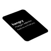 Hangry Funny Dictionary Definition Magnet (Rechte Seite)