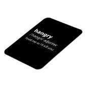 Hangry Funny Dictionary Definition Magnet (Linke Seite)