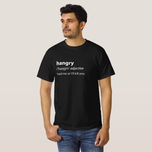 Hangry Funny Dictionary Definition T-Shirt (Vorne ganz)