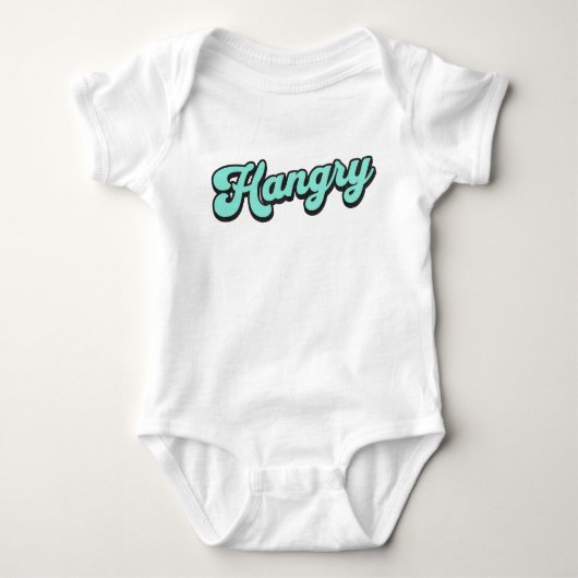 Hangry Funny Hungry Baby Strampler (Vorderseite)