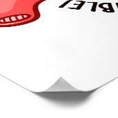 Hangry Funny Stomach Pun Poster (Ecke)