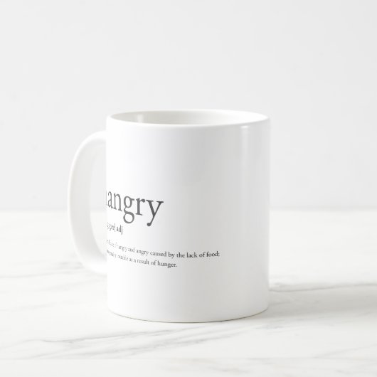 Hangry Kaffeetasse (Vorderseite Links)