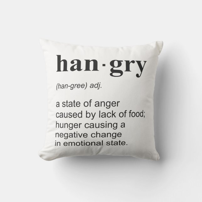 Hangry Kissen (Vorderseite)