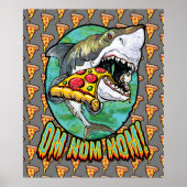 Hangry Pizza Shark Poster (Vorne)