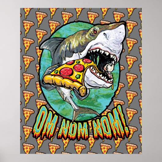 Hangry Pizza Shark Poster (Vorne)