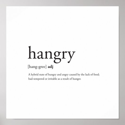 Hangry Poster (Vorne)