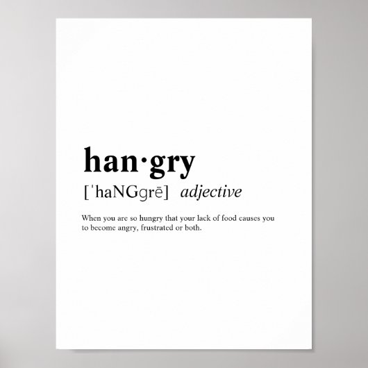 Hangry Poster (Vorne)