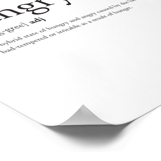 Hangry Poster (Ecke)