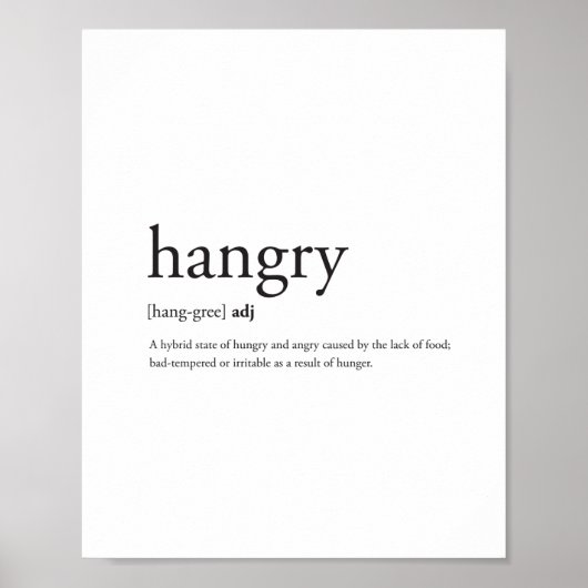 Hangry Poster (Vorne)