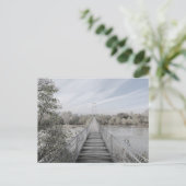 Hängte Brücke über den Fluss Postkarte (Stehend Vorderseite)