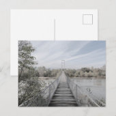 Hängte Brücke über den Fluss Postkarte (Vorne/Hinten)