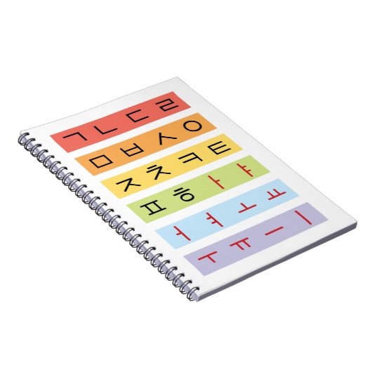 Hangul (Koreanisch) Spiral-Notebook Notizblock (Rechte Seite)