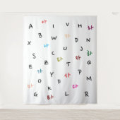 Hangul und das Alphabet-Tapisserie Wandteppich (Vorderseite)