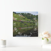 Hangviadukt Pünderich Quadratische Wanduhr (Zuhause)