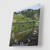 Hangviadukt Pünderich Quadratische Wanduhr (Winkel)