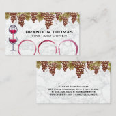 Hangweintrauben | Marmor | Weinstöcke Visitenkarte (Vorne/Hinten)