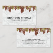 Hangweintrauben | Marmoruntergrund Visitenkarte (Vorne/Hinten)