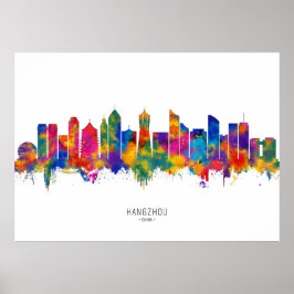 Hangzhou China Skyline Poster