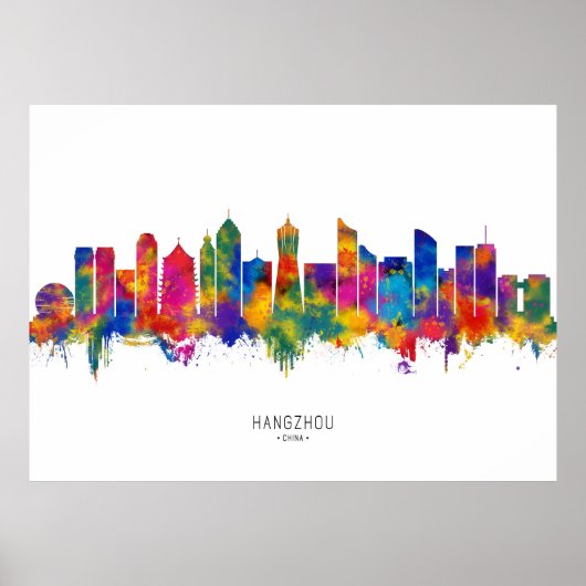 Hangzhou China Skyline Poster (Vorne)