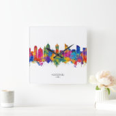 Hangzhou China Skyline Quadratische Wanduhr (Zuhause)