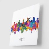 Hangzhou China Skyline Quadratische Wanduhr (Winkel)