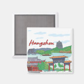 Hangzhou Magnet (Vorderseite/Rückseite)
